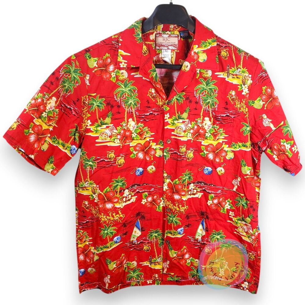 RJC Santa Island Windsurfing Mens Hawaiian Shirt XL